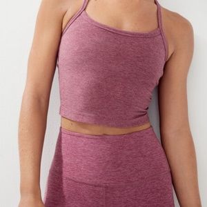 Beyond Yoga XL Tank & Leggings in Pale Plum Heather